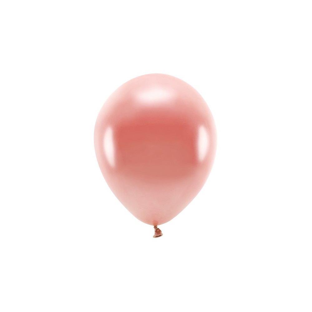 100 Ballons Eco 30 cm métallisés - or rose