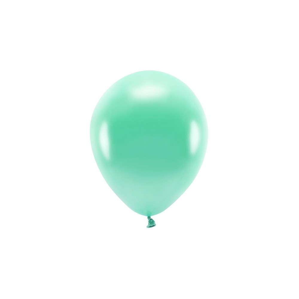 100 Ballons Eco 30 cm - métallisés - menthe foncée