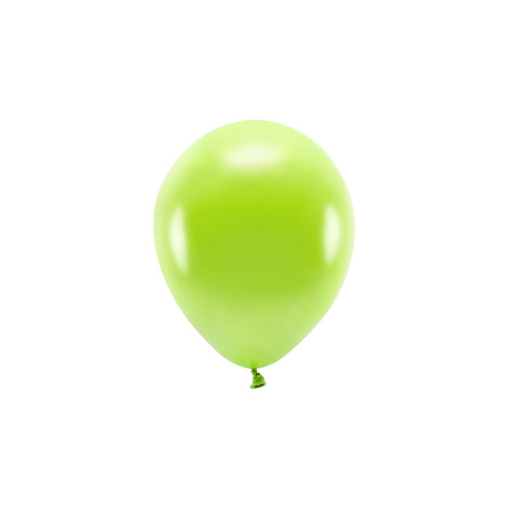 100 Ballons Eco 30 cm métallisés - pomme verte