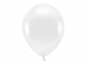 10 Ballons Eco 30 cm métallisés -blanc