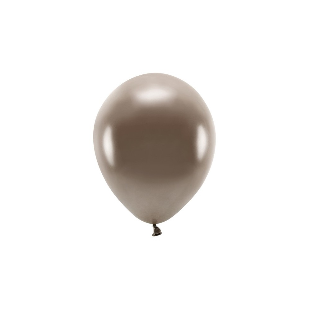10 Ballons Eco 30 cm métallisés -brun