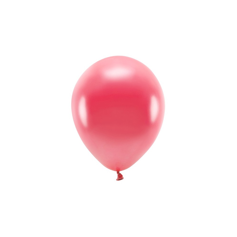 10 Ballons Eco 30 cm - métallisés - rouge vif