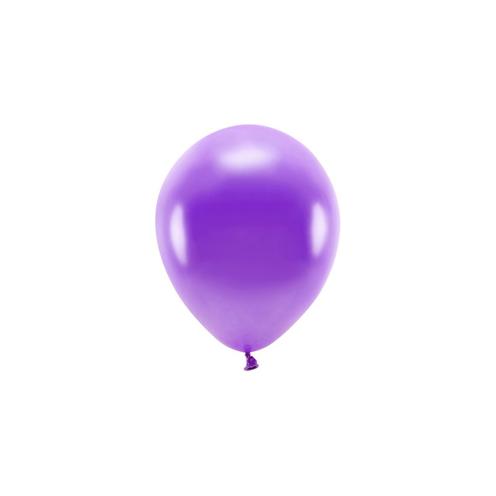 10 Ballons Eco 26 cm - métallisés - violet