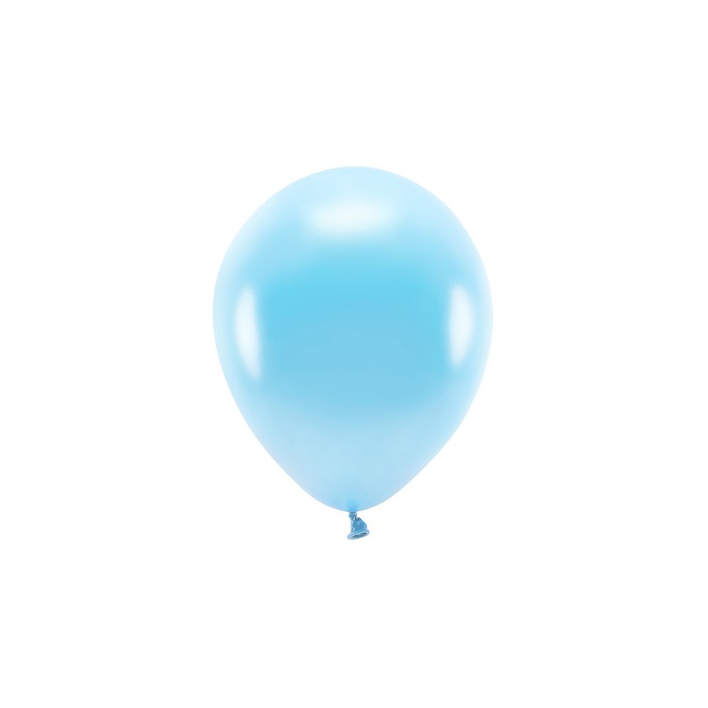 10 Ballons Eco 30 cm métallisés -bleu clair