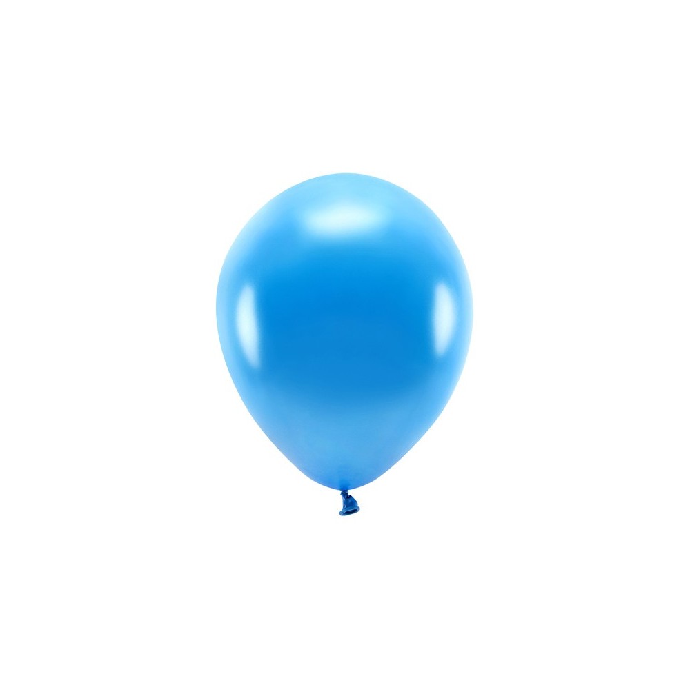 10 Ballons Eco 26 cm - métallisé- bleu