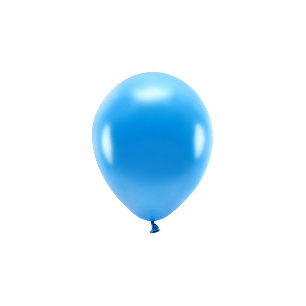 10 Ballons Eco 30 cm métallisés - bleu