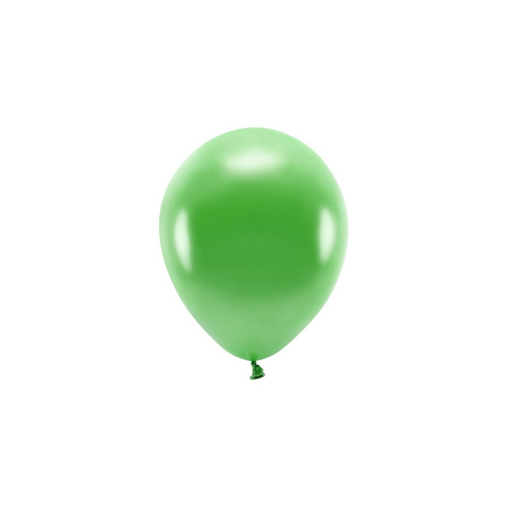 10 Ballons Eco 26 cm métallisés - herbe verte