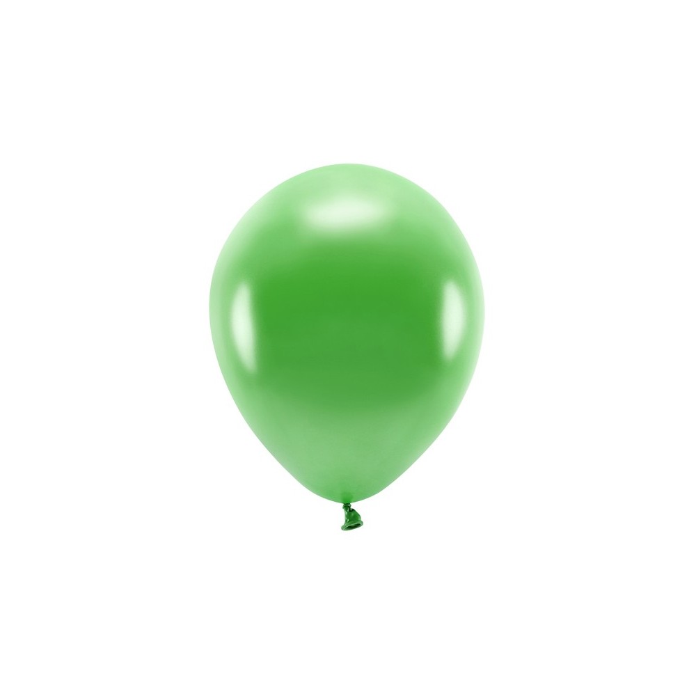 10 Ballons Eco 30 cm métallisés -herbe verte