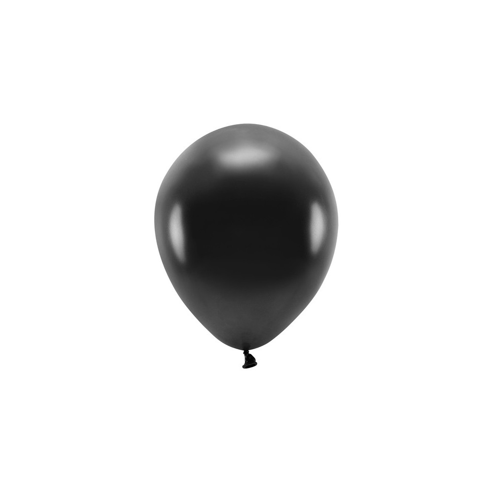 10 Ballons Eco 26 cm métallisés - noir
