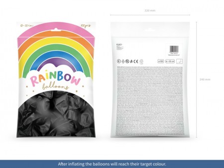 100 Ballons Rainbow 30 cm...