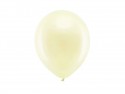 100 Ballons Rainbow 23 cm - métallisés - crème