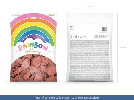 100 Ballons Rainbow 30 cm...