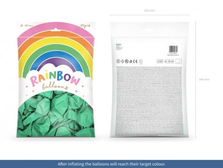 100 Ballons Rainbow 30 cm...