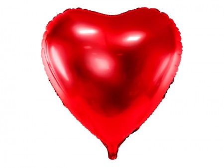 Ballon en mylar coeur - rouge