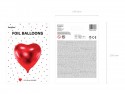 Ballon en mylar coeur - rouge
