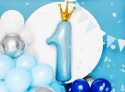 Ballon mylar Chiffre '1'- bleu clair