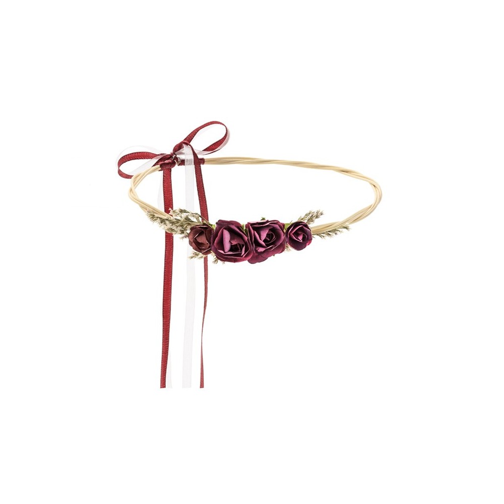 couronne de fleurs - bordeaux