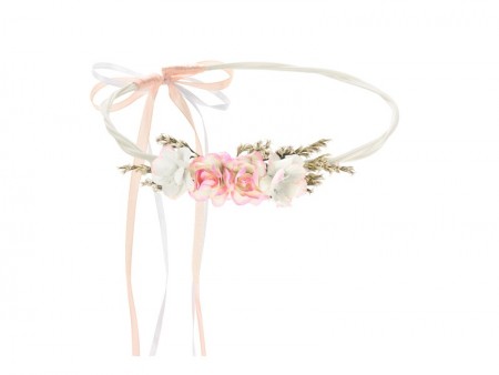couronne de fleurs - rose