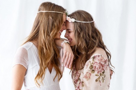 couronne de fleurs - rose