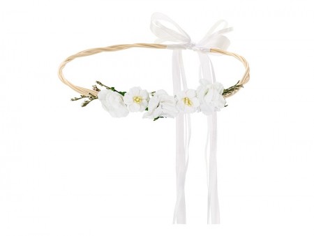 couronne de fleurs - blanc
