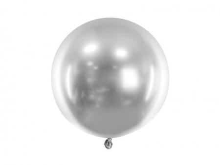 Ballon Glossy rond - argent