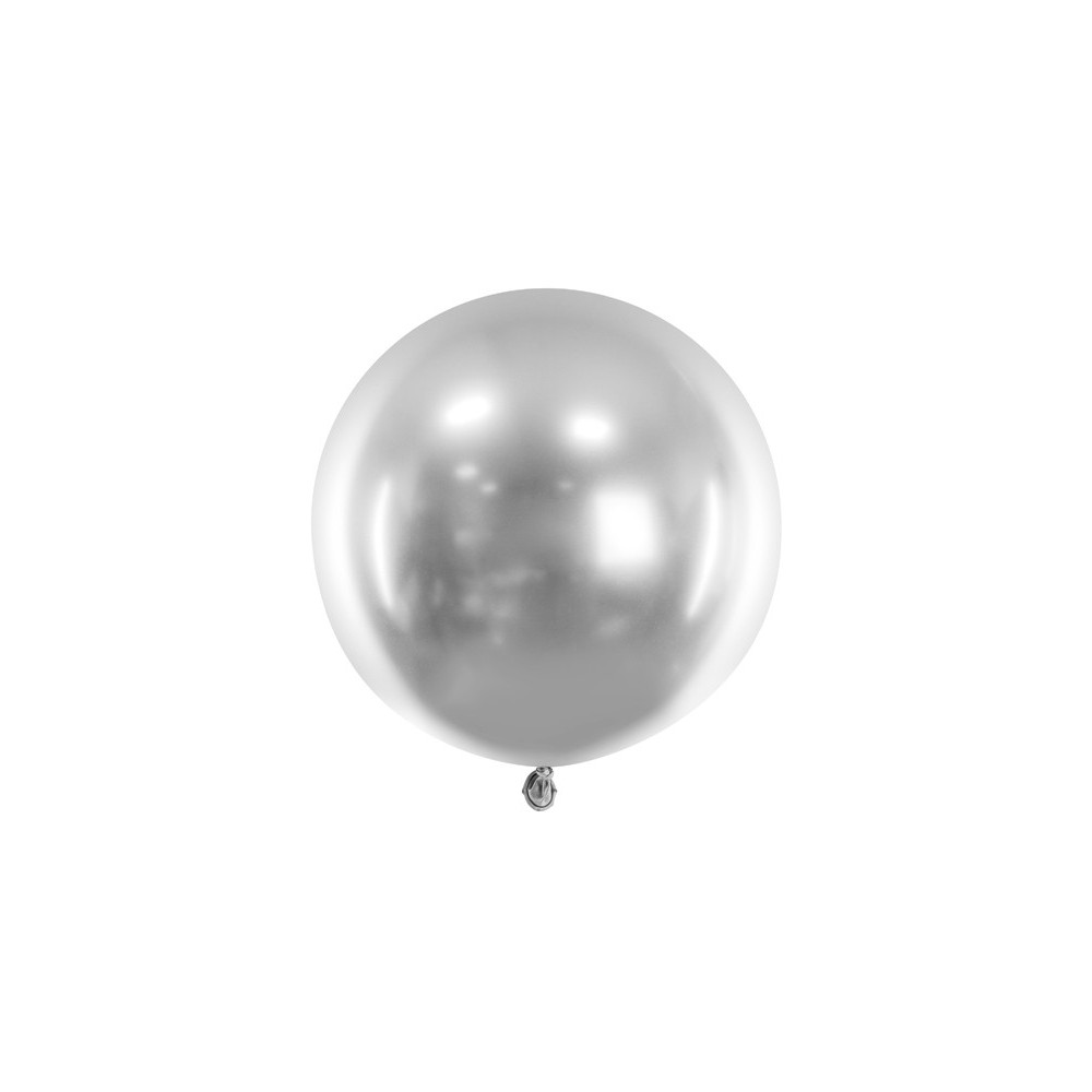 Ballon Glossy rond - argent