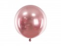 Ballon Glossy rond - or rose