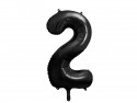 Ballon mylar Chiffre ''2''- 86cm - noir