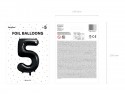 Ballon mylar Chiffre ''5''- 86cm - noir