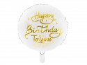 Ballon en mylar Happy Birthday To You - blanc