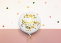 Ballon en mylar Happy Birthday To You - blanc