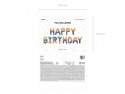 Ballon en mylar Happy Birthday - arc-en-ciel