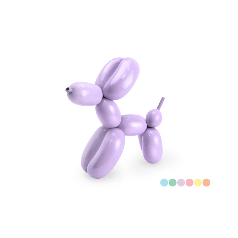 30 Ballons de modelage pastel avec pompe