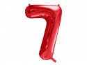 Ballon mylar Chiffre ''7''- 86cm - rouge