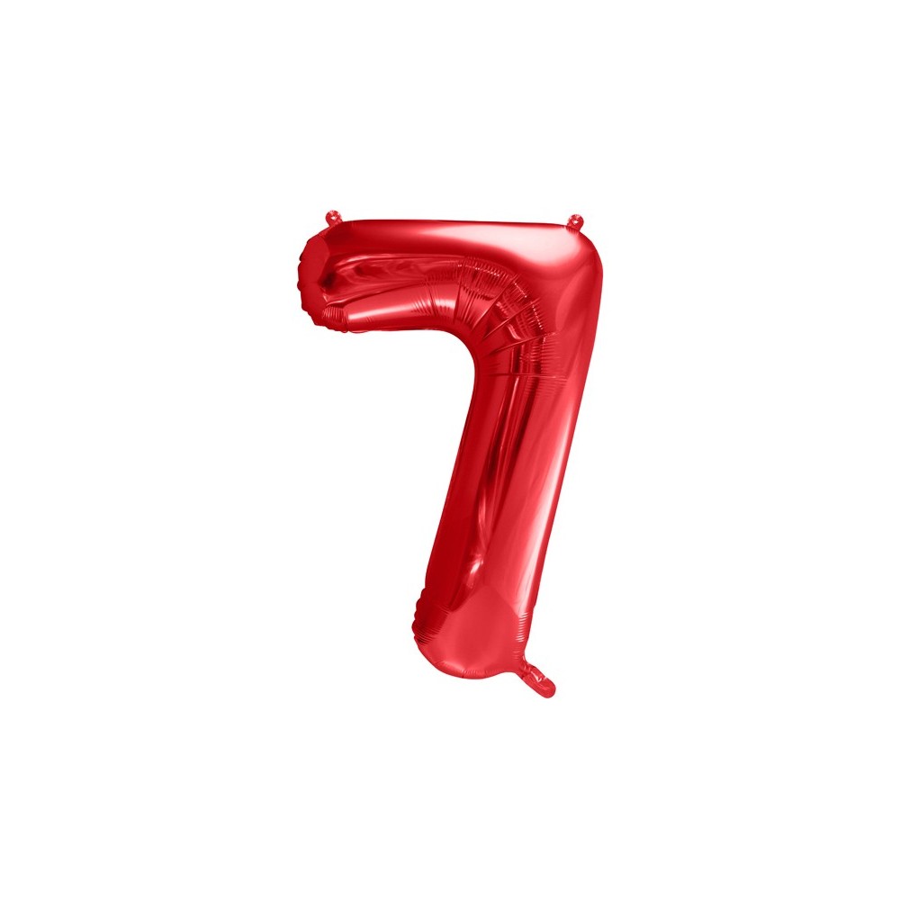Ballon mylar Chiffre ''7''- 86cm - rouge