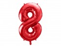 Ballon mylar Chiffre ''8''- 86cm - rouge