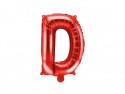 Ballon en mylar Lettre ''D''- 35cm - rouge