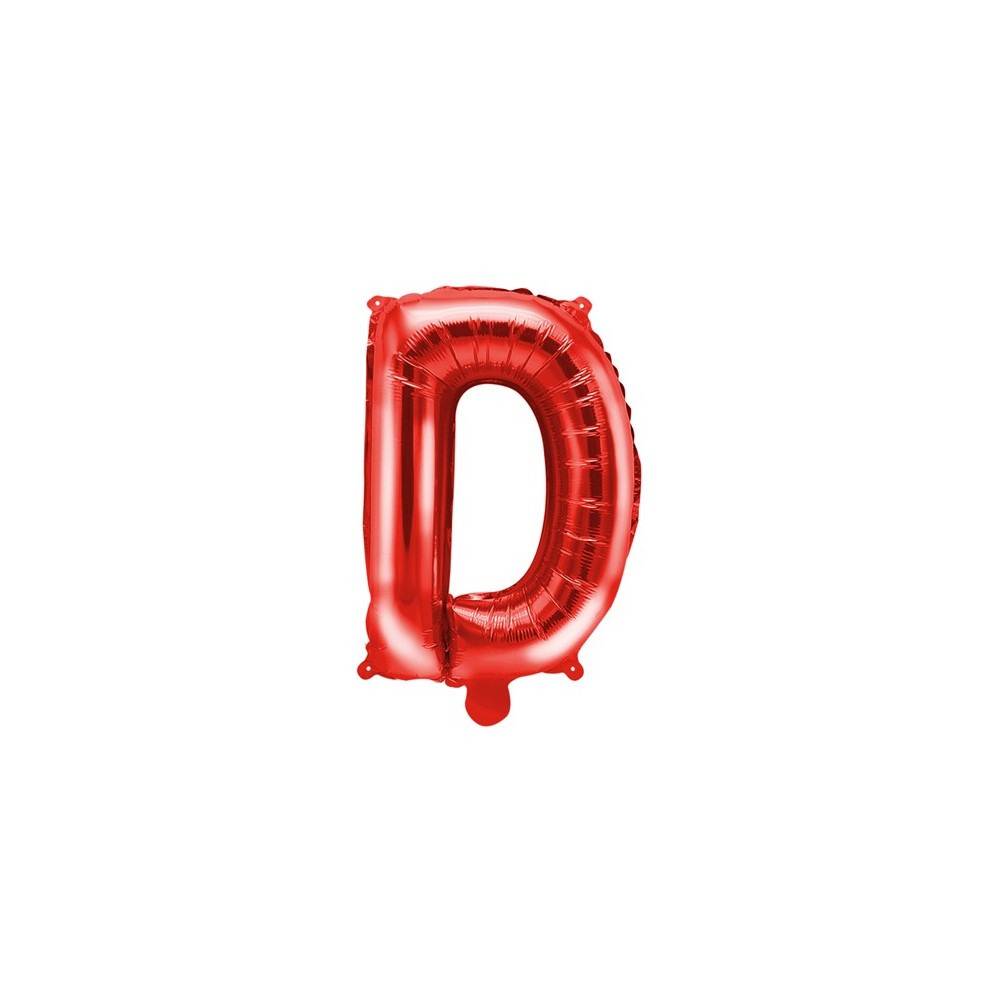 Ballon en mylar Lettre ''D''- 35cm - rouge