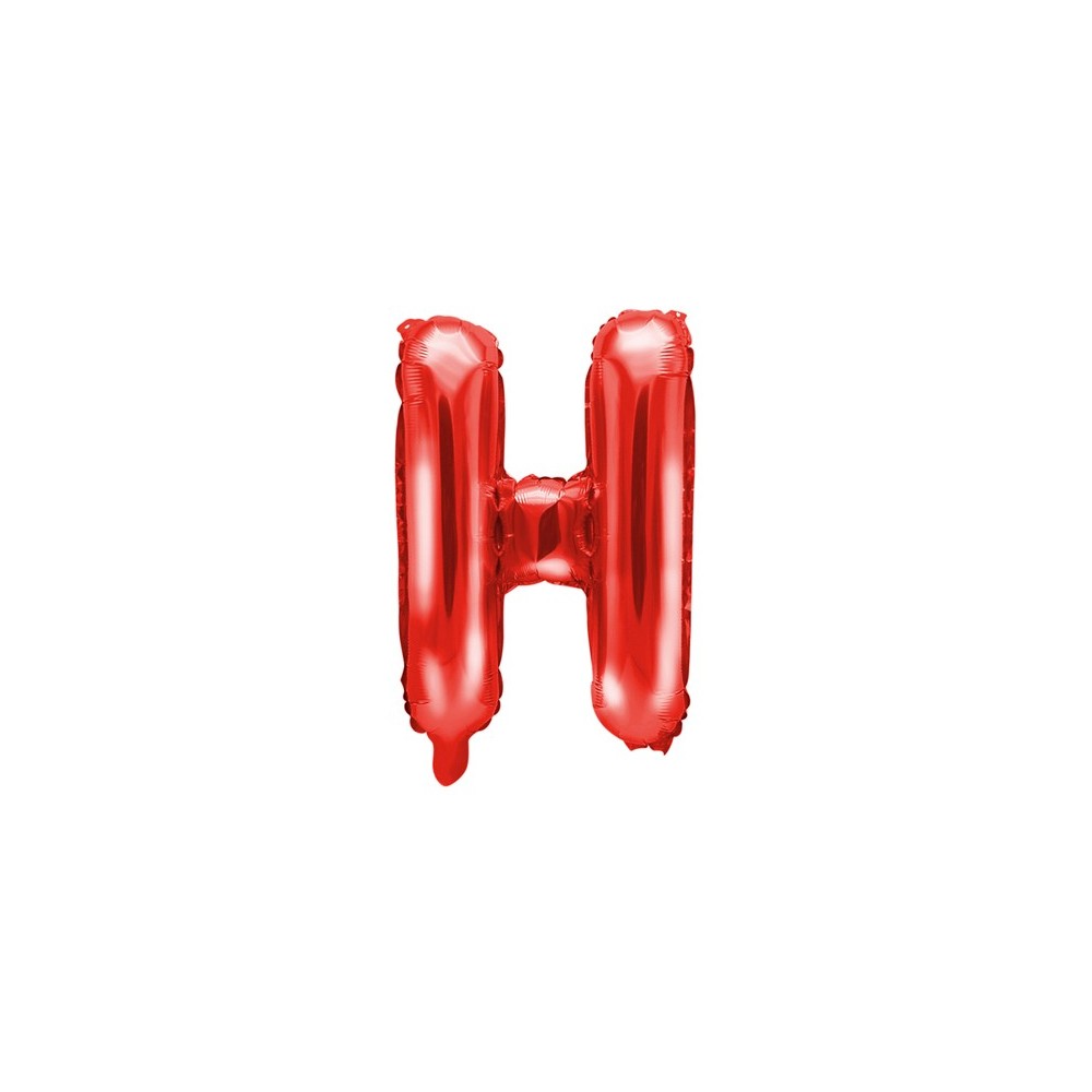 Ballon en mylar Lettre ''H''- 35cm - rouge