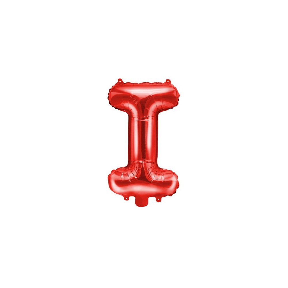Ballon en mylar Lettre ''I''- 35cm - rouge