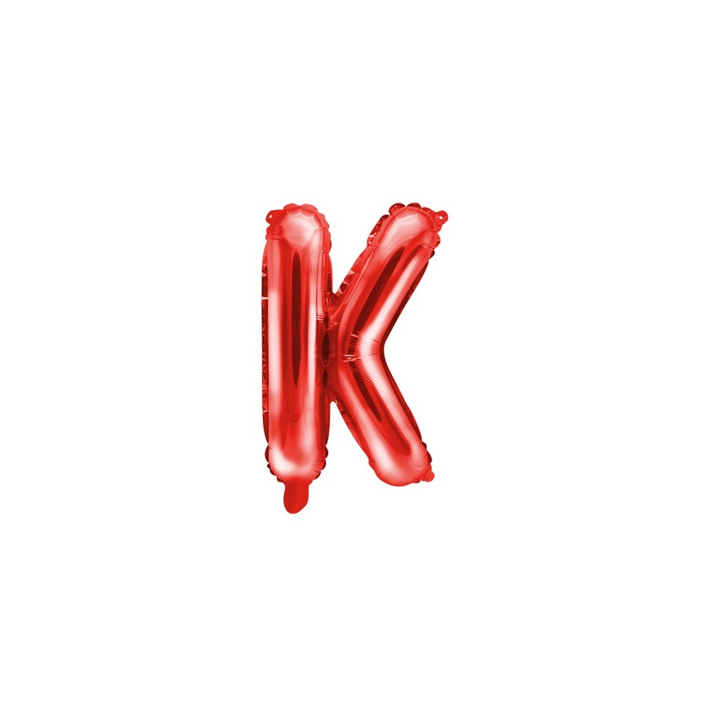 Ballon en mylar Lettre ''K''- 35cm - rouge
