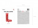 Ballon en mylar Lettre ''L''- 35cm - rouge