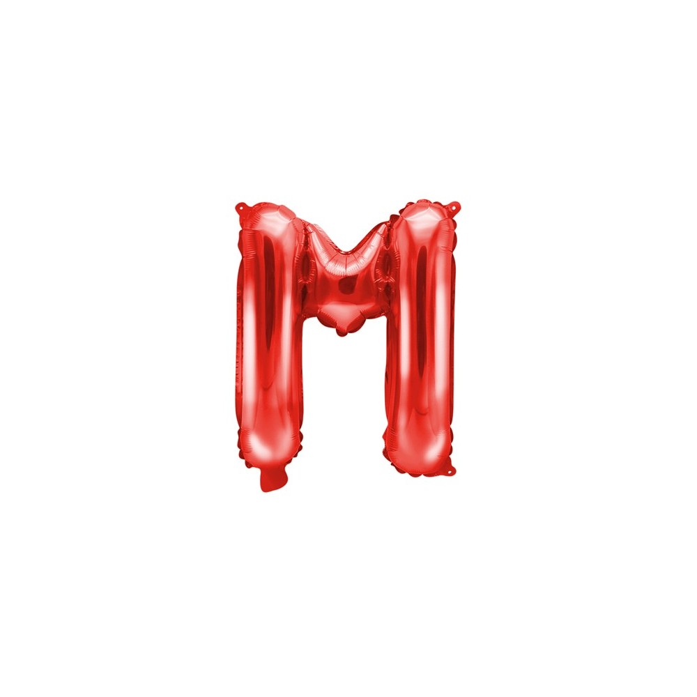 Ballon en mylar Lettre ''M''- 35cm - rouge
