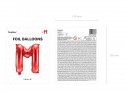 Ballon en mylar Lettre ''M''- 35cm - rouge