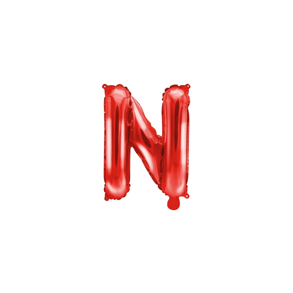 Ballon en mylar Lettre ''N''- 35cm - rouge