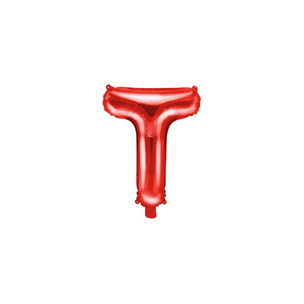 Ballon en mylar Lettre ''T''- 35cm - rouge
