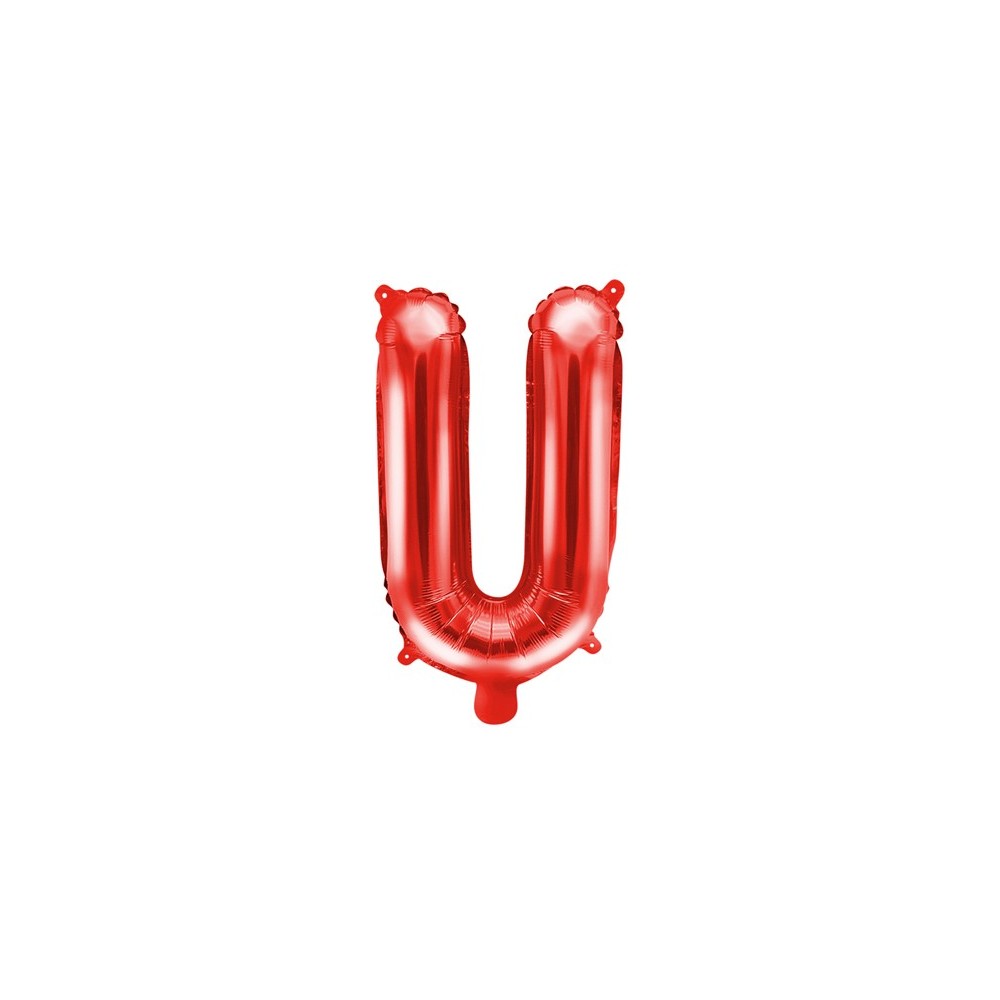 Ballon en mylar Lettre ''U''- 35cm - rouge