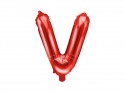Ballon en mylar Lettre ''V''- 35cm - rouge
