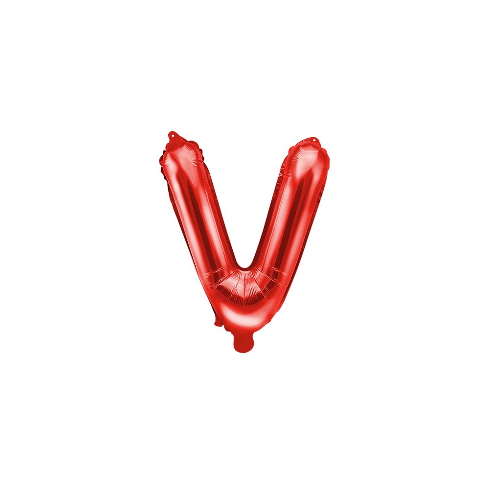 Ballon en mylar Lettre ''V''- 35cm - rouge