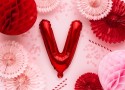 Ballon en mylar Lettre ''V''- 35cm - rouge